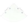 vidaXL Corner Shelf Clear Tempered glass Medium Corner Shelf