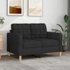 vidaXL 2-seater Sofa Black Polyester fabric, Metal, Textilene