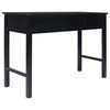 vidaXL Desk Black Paulownia wood Medium Desk Rectangular Vintage