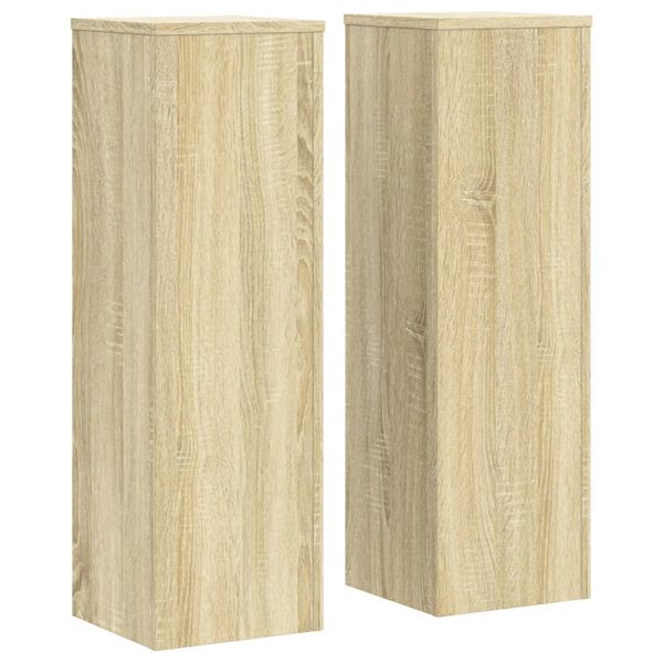 vidaXL Plant Stand Set of 2 Sonoma oak Engineered wood Tall