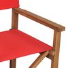 vidaXL Director's Chair Red Teak Wood with fabric Medium Collapsible