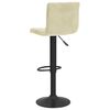 vidaXL Bar Stool Set of 2 Cream Velvet, Steel Standard Swivel