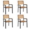 vidaXL Garden Dining Set Natural Wood Solid acacia wood with an oil finish