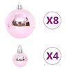 vidaXL Christmas Bauble Set Pink, Red, White Plastic Various sizes