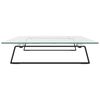vidaXL Monitor Stand Black 31.5"x13.8"x3.1" Tempered Glass and Metal