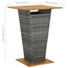 vidaXL Bar Table Grey, Natural Wood