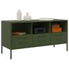 vidaXL TV Cabinet Olive Green Cold-rolled Steel Medium Adjustable Feet