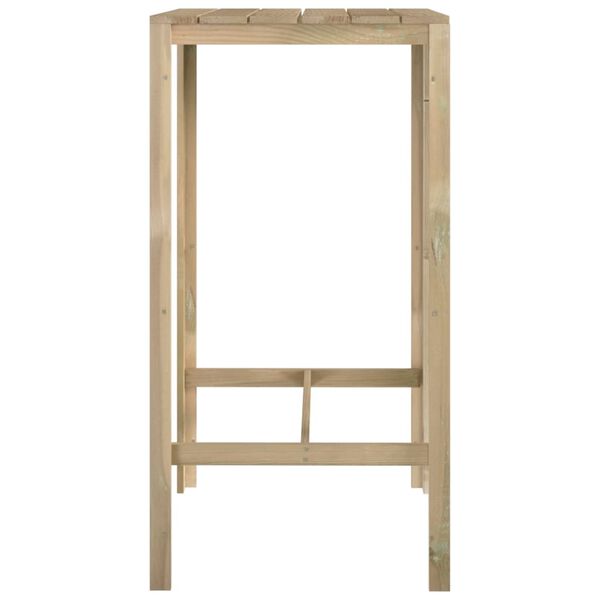 vidaXL Bar Table Green Treated Pinewood Medium Durable Bar Table