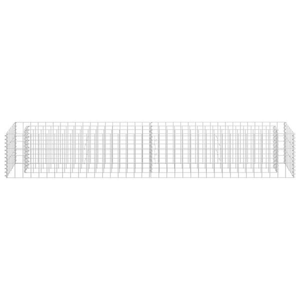 vidaXL Gabion Raised Bed Silver Galvanized Steel Large Heavy Duty