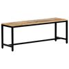 vidaXL Bench brown Solid Rough Mango Wood Medium Heavy Weight Endurance