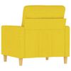 vidaXL Sofa Chair Light yellow Fabric (100% polyester), metal, foam Single
