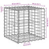 vidaXL Gabion Raised Bed Silver Steel wire 19.7 x 19.7 x 19.7 in Durable