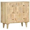vidaXL Drawer Cabinet 29.5"x13.8"x29.5" Solid Mango Wood