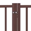 vidaXL Dog Gate Set of 6 Brown Oak Solid fir wood Total length 118.1 in