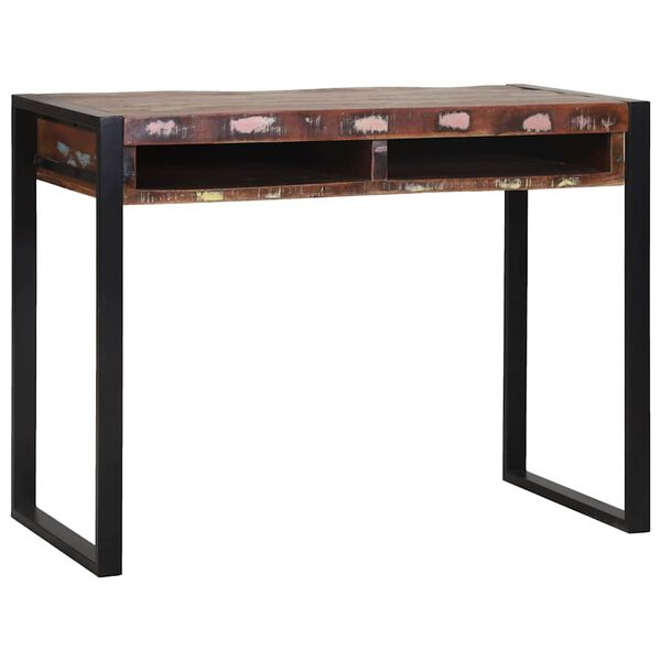 vidaXL Dressing Table with Shelf Multicolour Solid Reclaim wood