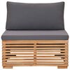vidaXL 6 Piece Garden Lounge Set with Cushions Solid Teak Wood