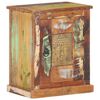 vidaXL Bedside Cabinet with Buddha Cladding 15.7"x11.8"x19.7" Reclaimed Wood