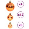 vidaXL Christmas Bauble Set of 100 Brown Polystyrene Variety Pack