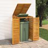 vidaXL Single Garbage Bin Shed 27.6"x35"x46.1" Solid Wood Acacia