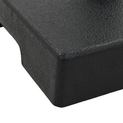 vidaXL Parasol Base Square Polyresin 17.6 lbs Black