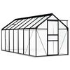 vidaXL Greenhouse Anthracite, Transparent Aluminum, Polycarbonate Large