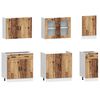 vidaXL Kitchen Cabinet Set Old wood Engineered wood, Glass Large