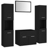 vidaXL Bathroom Furniture Set Black Engineered wood Bathroom Furniture Set