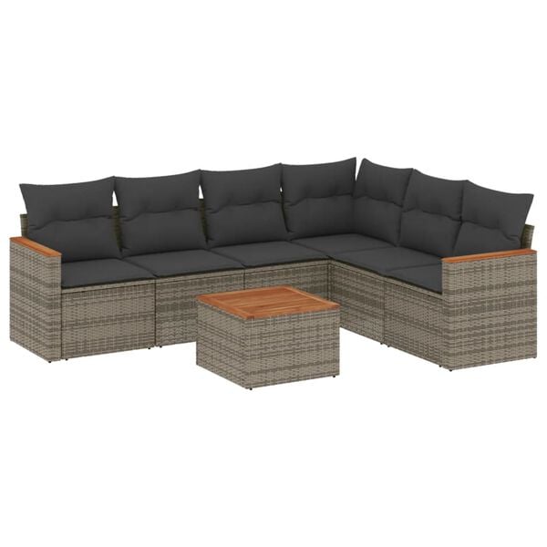 vidaXL Garden Sofa Set Grey