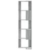 vidaXL Corner Bookcase 5-Tier Grey Sonoma 19.7x19.7x70.5" Engineered Wood