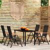 vidaXL Garden Dining Set Black