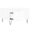 vidaXL Coffee Table White Engineered Wood Coffee Table Square Modern