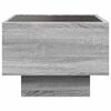 vidaXL Side Table Grey Sonoma Engineered Wood, Glass 15.7 x 15.7 x 11.8 in
