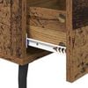 vidaXL Bedside Cabinet with Drawer Old Wood 15.75 x 15.75 x 25.98 in