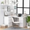 vidaXL Corner Desk White Engineered Wood Large Corner Desk Other