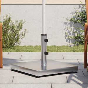 vidaXL Parasol Base Silver Stainless steel 304 and concrete Standard