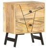 vidaXL Bedside Cabinet Golden Brown Solid Mango Wood 15.7x11.8x19.7 in