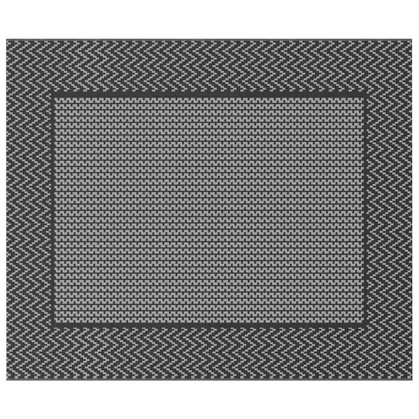 vidaXL Outdoor Rug ARAKIL Black and gray 98.4" x 118.1" PP