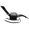 vidaXL Sun Lounger Set of 2 Black and Grey Textilene Standard