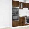 vidaXL Oven Cabinet Set of 2 Brown Oak Engineered Wood Tall, Slim