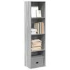 vidaXL Bookcase Grey Sonoma Engineered wood Medium Bookcase