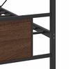 vidaXL Bed Frame Brown Oak Steel, Engineered Wood Super King Bed Frame
