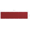 vidaXL Balcony Screen Red 29.5x118.1" Oxford Fabric