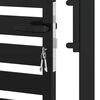 vidaXL Patio Gate Lockable Black 39.4x39.4" Aluminium