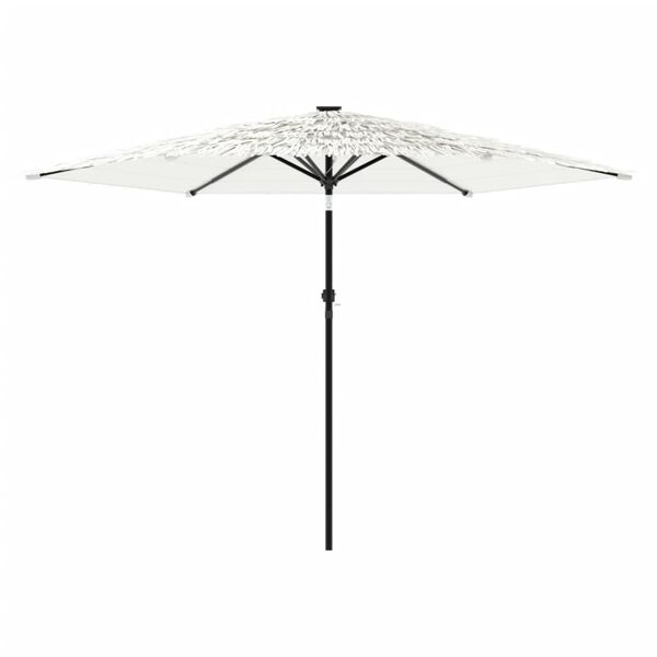 vidaXL Garden Parasol White Powder-coated steel and polyester Large
