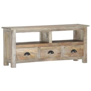 vidaXL TV Cabinet Grey oak finish Solid mango wood, engineered wood