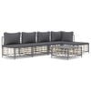 vidaXL Garden Lounge Set Anthracite Poly Rattan Large Modular
