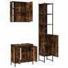 vidaXL Bathroom Cabinet Set Smoked oak Engineered wood Standard
