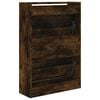 vidaXL Shoe Cabinet Smoked Oak Engineered Wood Slim Shoe Cabinet