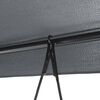 vidaXL Garden Swing Bench Dark Grey Powder-Coated Steel, Polyester