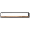 vidaXL Wall Shelf Set of 2 Natural wood and black